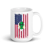 USA Alien White glossy mug