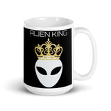 Alien King White glossy mug