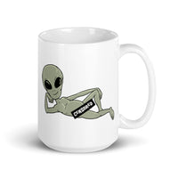 Sexy Alien White glossy mug