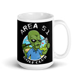 Area 51 Golf Club White glossy mug