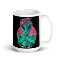 Alien Gangsta White glossy mug