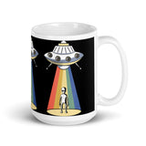 Alien Beam White glossy mug