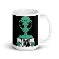 I Hate Humans White glossy mug