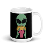 Alien Taco White glossy mug