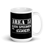 Area 51 Alien Specimen White glossy mug