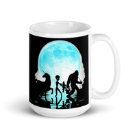 Cryptid Blue Moon White glossy mug