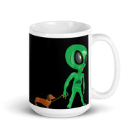 Alien Wiener White glossy mug