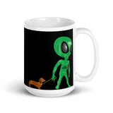 Alien Wiener White glossy mug