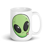 Silly Alien White glossy mug