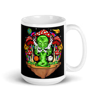 Alien Mushrooms White glossy mug