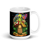 Alien Mushrooms 2 White glossy mug