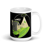 MOM! (Cow Abduction) White glossy mug