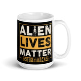 Alien Lives Matter (Storm Area 51) White glossy mug