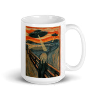 Alien Scream White glossy mug