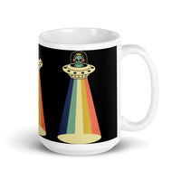 UFO Beam White glossy mug