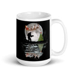 Bigfoot Saw Santa White glossy mug