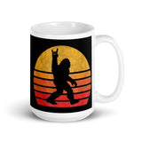 Bigfoot Rocks 2 White glossy mug