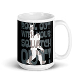 Rock Out with Your Squatch Out White glossy mug