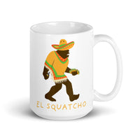 El Squatcho White glossy mug