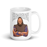 Tatsquatch White glossy mug