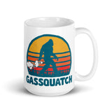 Gassquatch White glossy mug