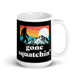 Gone Squatchin' White glossy mug