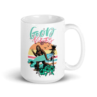 Good Vibes White glossy mug