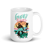 Good Vibes White glossy mug