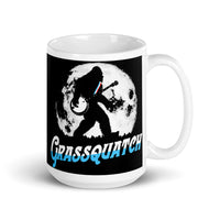 Grassquatch White glossy mug