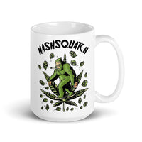 Hashsquatch White glossy mug