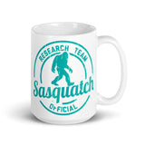 Sasquatch Research Team White glossy mug