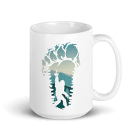 Bigfoot Print White glossy mug