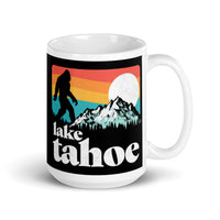 Lake Tahoe Bigfoot White glossy mug