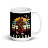 Nevada Bigfoot White glossy mug