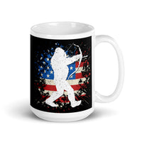 American Bigfoot White glossy mug