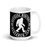 Official Bigfoot Research Team 2 White glossy mug