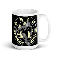 Ohio Bigfoot Hunter White glossy mug