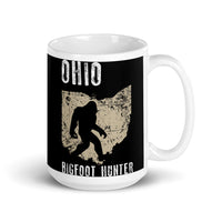 Ohio Bigfoot Hunter 2 White glossy mug