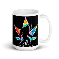 Weed Bigfoot White glossy mug