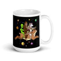 Space Cryptids White glossy mug