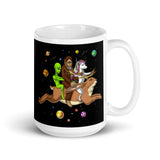 Space Cryptids White glossy mug