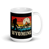 Wyoming Bigfoot White glossy mug