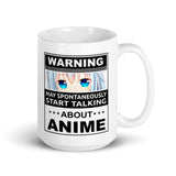 Talking About Anime White glossy mug