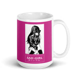 Anime Sad Girl White glossy mug