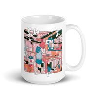 Retro Anime White glossy mug