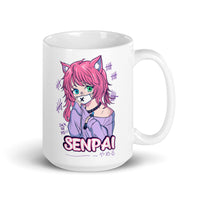 Senpai White glossy mug