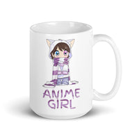 Anime Girl White glossy mug