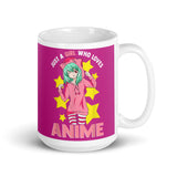 Just a Girl Who Loves Anime 3 White glossy mug
