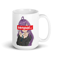 Senpai 2 White glossy mug