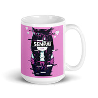 Senpai 3 White glossy mug